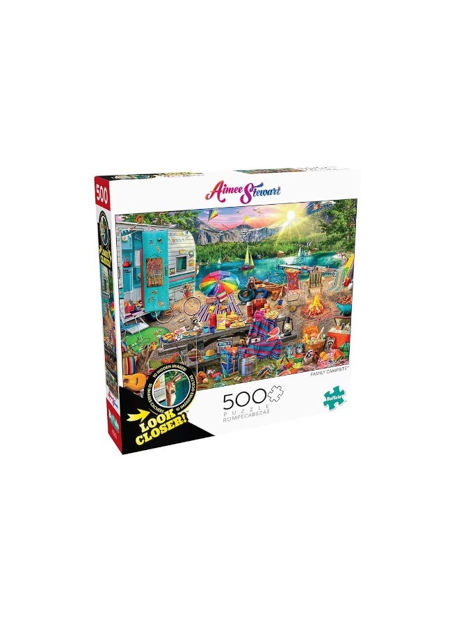 Buffalo Games - Aimee Stewart - Family Campsite - 500 Piece Jigsaw Puzzle with Hidden Images - Image 2