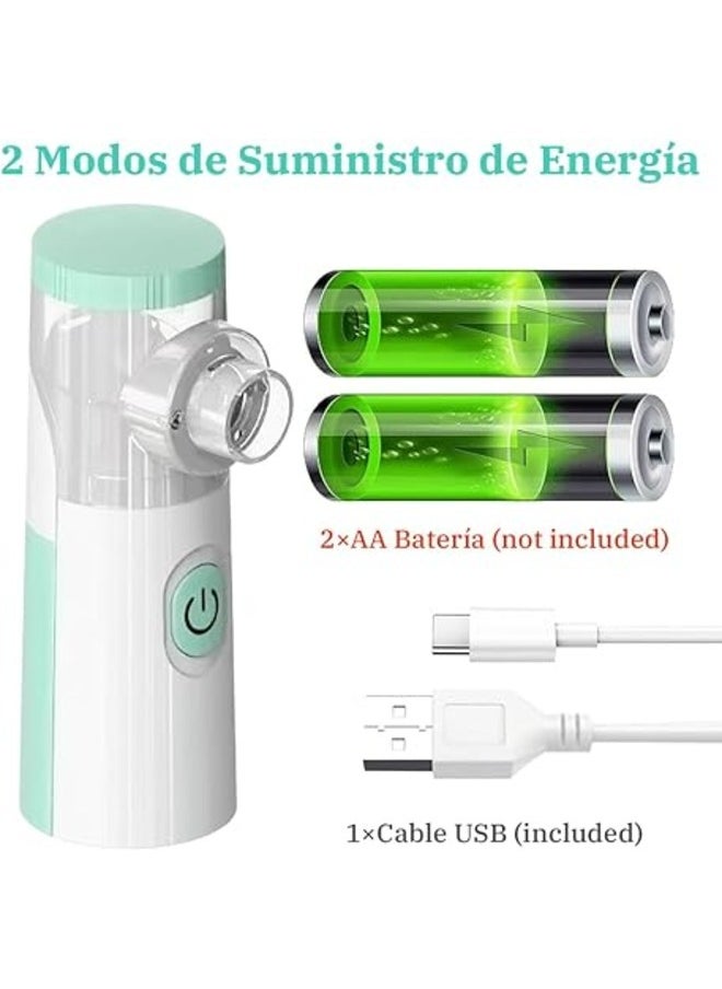 Inhaler Device for Adults Inhaler Children's Inhaler Baby Portable Nebulizer Mesh Nebulizer with Mask and Mouthpiece Effective for Colds Asthma Respiratory Diseases