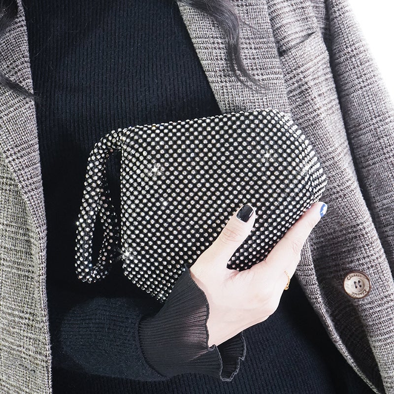 Rhinestone Clutch Fashion Portable Cosmetic Bag Mine Bag Women'S Style Evening Bag Handbag - Image 4
