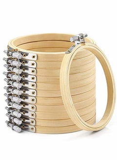 Excefore Embroidery Hoops, Bulk Wholesale Cross Stitch Hoop Ring, Art Craft Handy Sewing  (12 Pieces, 4 Inch)  - Image 1