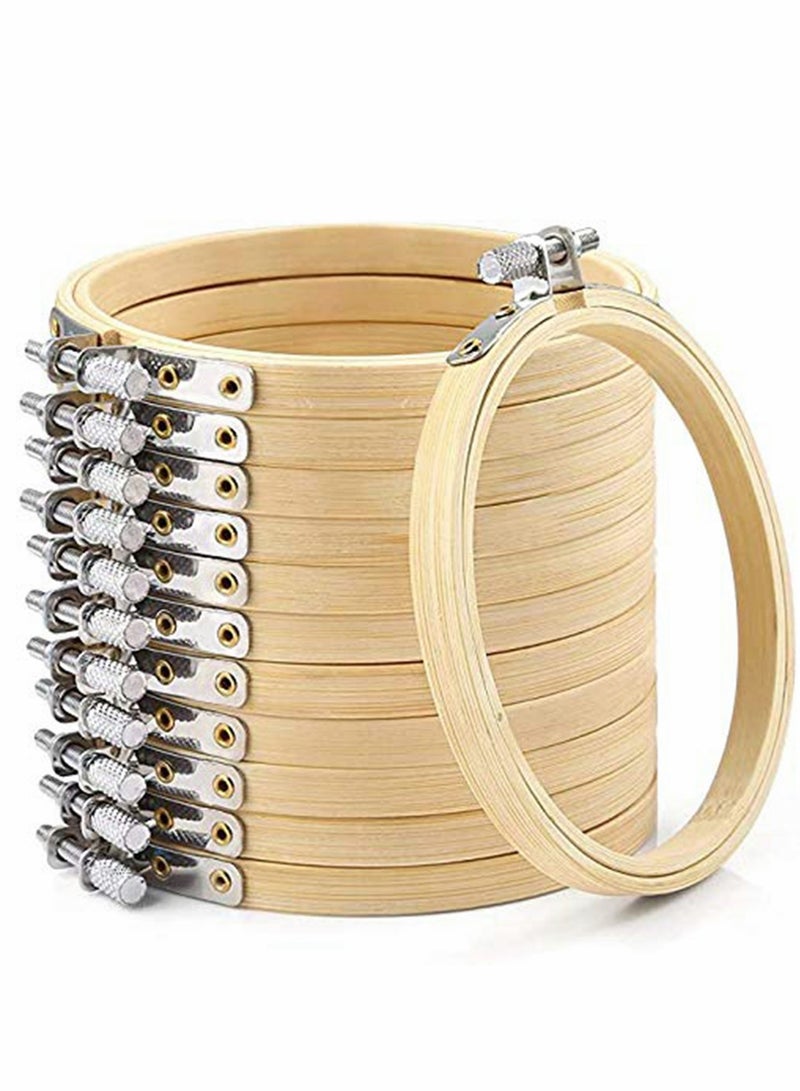 Excefore Embroidery Hoops, Bulk Wholesale Cross Stitch Hoop Ring, Art Craft Handy Sewing  (12 Pieces, 4 Inch)  - Image 1