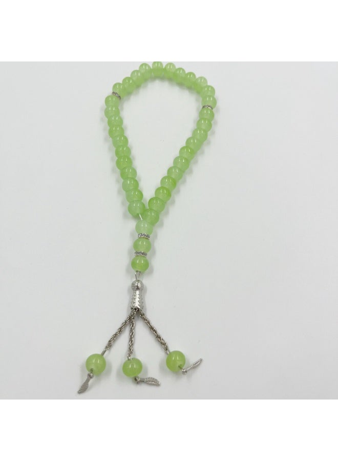 NIBEMINENT 33 Muslim Prayer Beads Apple Green/10mm