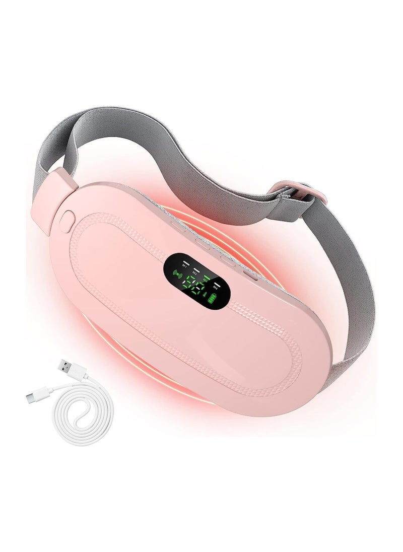 LIMOS Smart Warm Palace Belt - Menstrual Heat Pad - 3 Heat Levels - 4 Massage Modes - Fast Heat Belly Wrap - Back or Belly Pain Relief  - Image 1