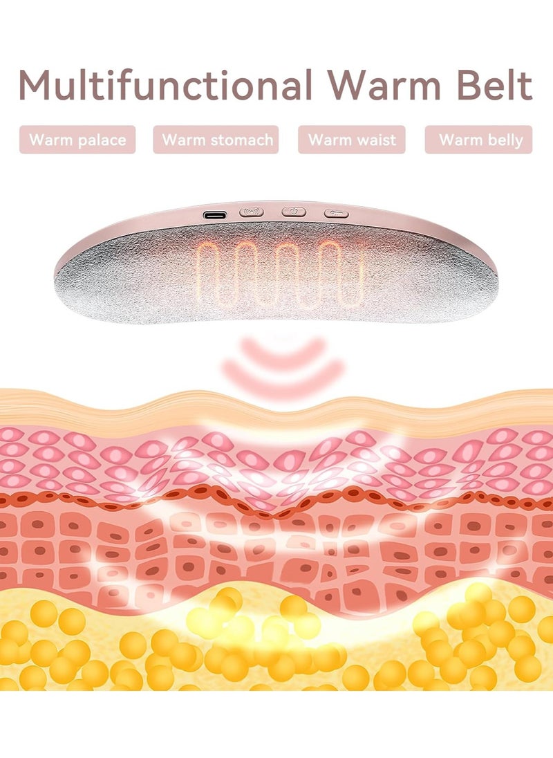 LIMOS Smart Warm Palace Belt - Menstrual Heat Pad - 3 Heat Levels - 4 Massage Modes - Fast Heat Belly Wrap - Back or Belly Pain Relief  - Image 3