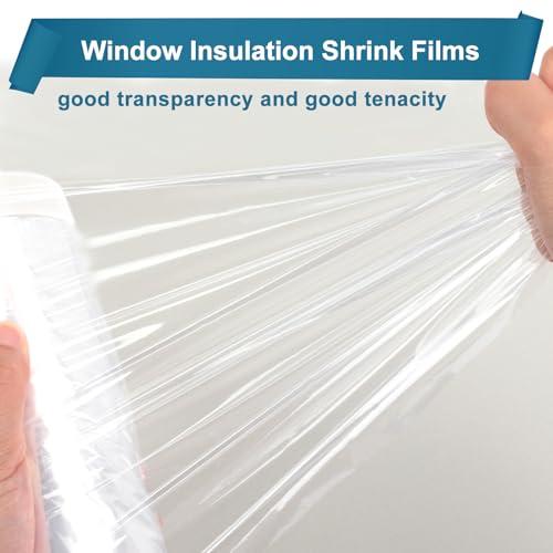 Augblinds Winter Window Insulation Kit for Drafty Windows - 62"x393" Clear POF Film (10-3'x5' Windows) | Pre-Taped for Easier Install, Stop Cold Air, Save Heating Costs - Image 5
