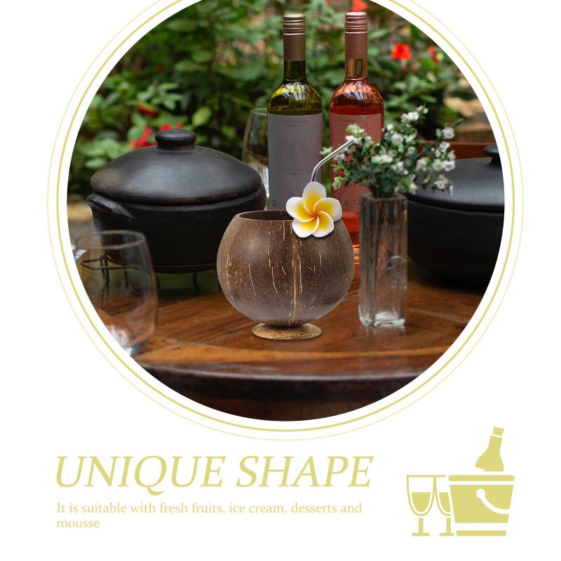 Natural Coconut Shell Bowl Eco Friendly Dessert Cup for Party Hotel Beverage Container - Image 4