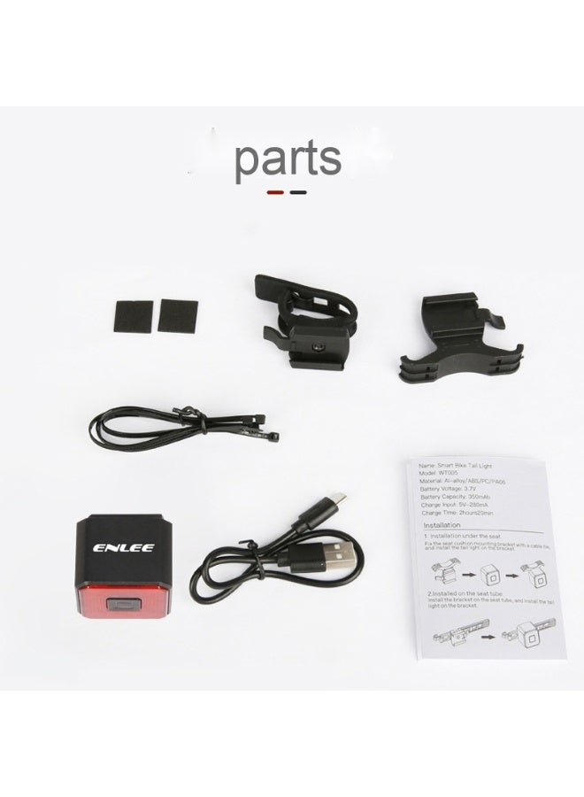 ENLEE Smart Charging LED Bicycle Brake Tail Light