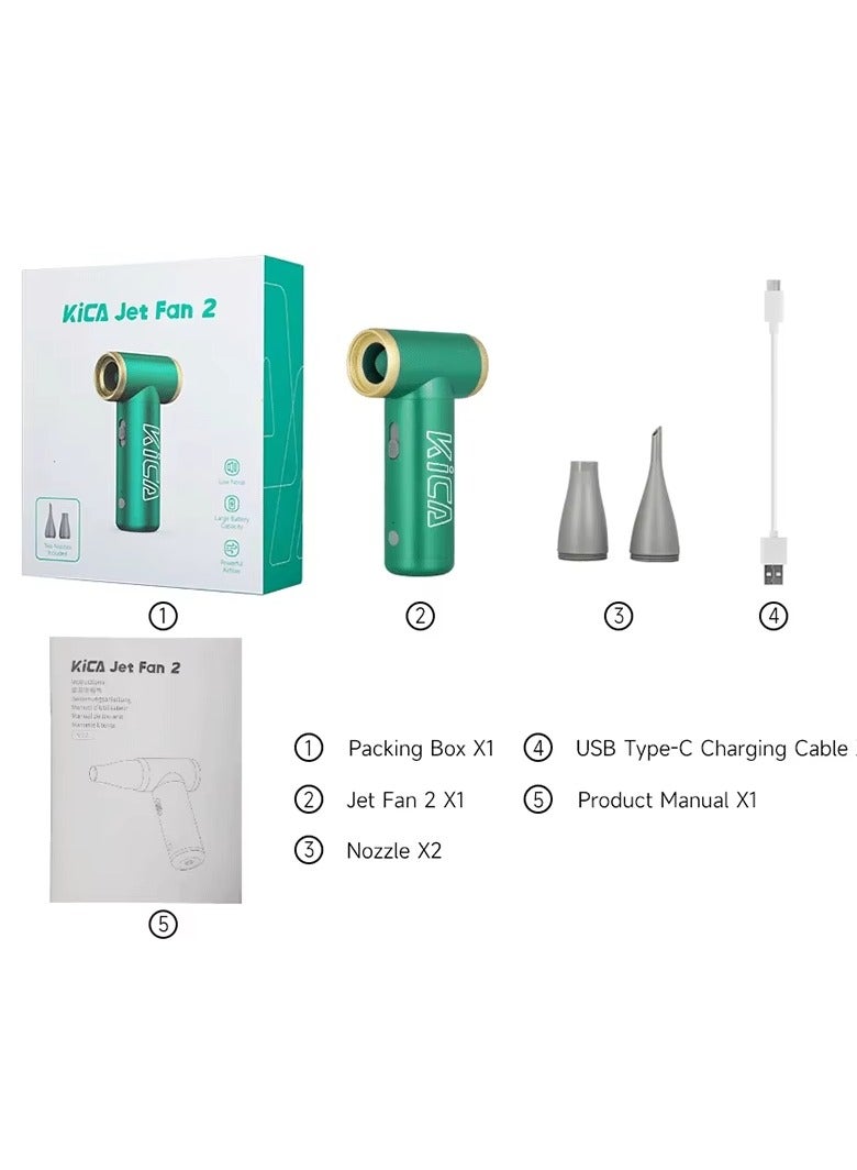 KiCA JetFan Electric Compressed Air Duster Mini Air Blower for Outdoors Picnic Camping Hair Drying PC Vacuum Cleaner - Image 2