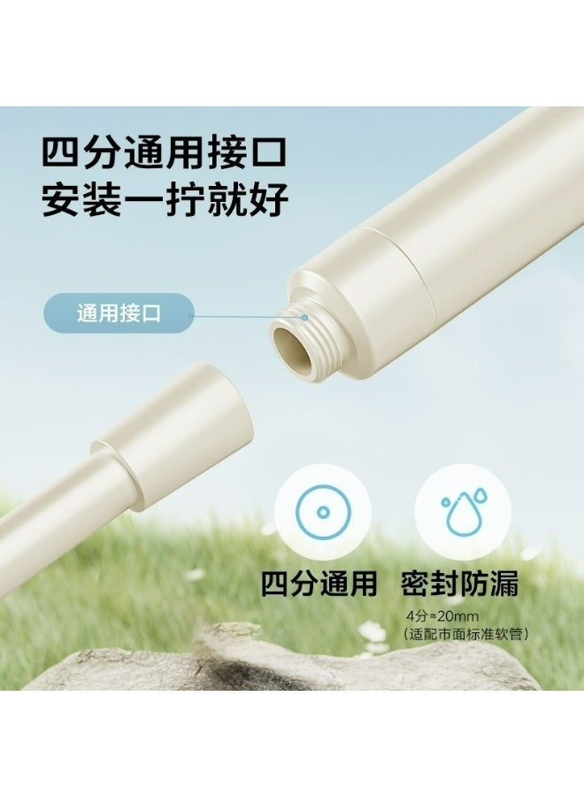 Jomoo Handheld Filter Shower Head, 3 Modes High Pressure Showerhead with PP Cotton Filter, Portable and Easy Clean for Bathroom or Travel, Durable ABS Material, G1/2 Connection, Cream White - Image 5