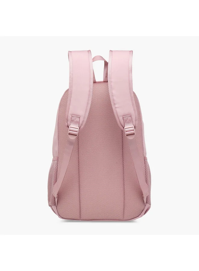 Kappa Girls Logo Print Backpack with Adjustable Straps and Detachable Pencil Pouch - 20x30x46 cm