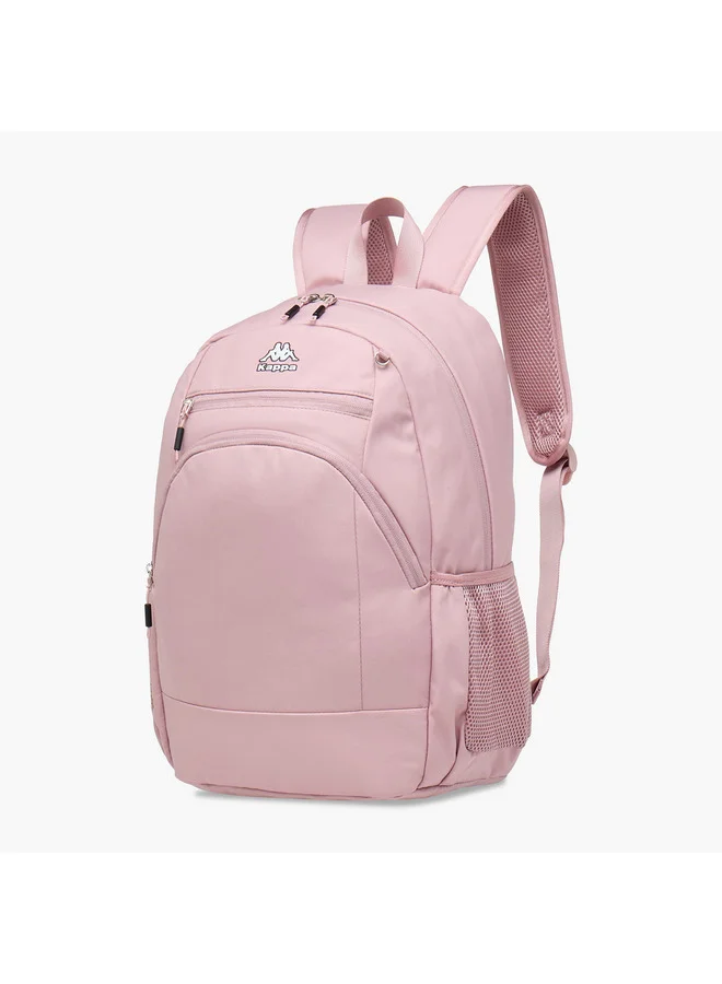 Kappa Girls Logo Print Backpack with Adjustable Straps and Detachable Pencil Pouch - 20x30x46 cm