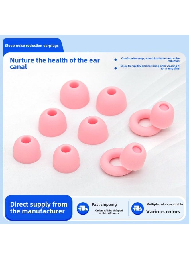 Generic - Noise Reduction Earplugs Sleep Noise Reduction Earplugs Anti-noise Silicone Earplugs Sound Insulation Earplugs Sleep Earplugs Ear Caps-Color:Black With Four-ear Hat (macaron Sealing Bag + Storage Box) - Image 1