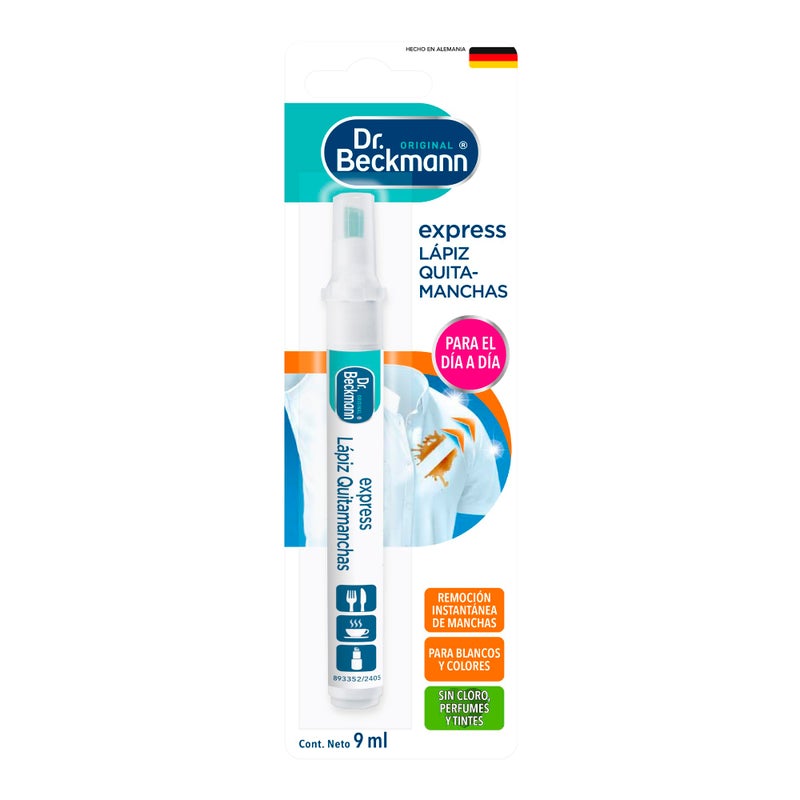 Dr. Beckmann, Express Stain Remover Pen, for All Types of Fibres and Colours, for Travel, Office, Suitable for Delicate Clothes, Washable Tip, German Quality, 10 ml - Image 1