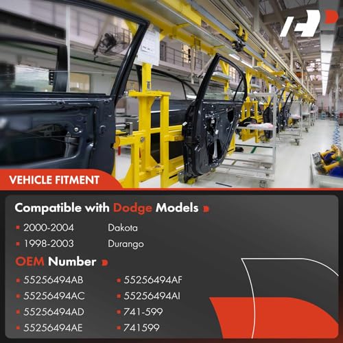 A-Premium Rear Right Power Window Regulator with Motor Compatible with Dodge Dakota 2000-2004 Durango 1998-2003 Replaces #55256494AB 55256494AC - Image 3