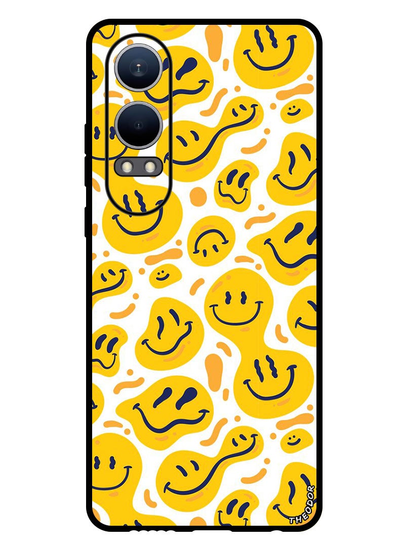 Theodor Protective Case Anti Scratch Shock Proof Bumper Cover For OnePlus Nord CE4 Lite Smileys Yellow - Image 1