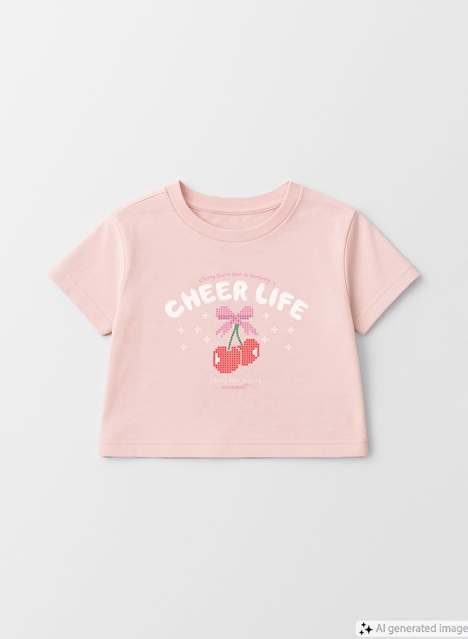 ال سي وايكيكي تيشيرت بناتي مطبوع - Image 1