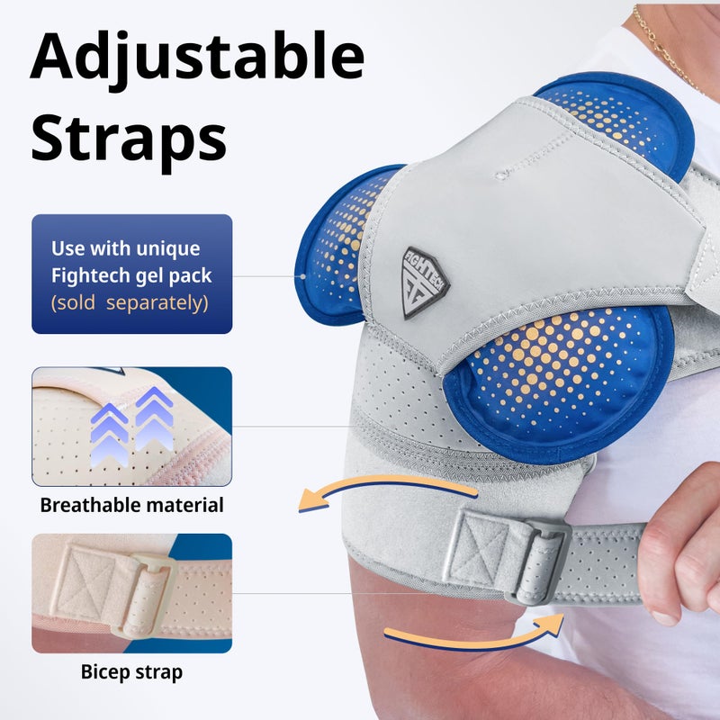 FIGHTECH Shoulder Brace for Torn Rotator Cuff for Men and Women - 2 Sizes - Support & Pain Relief (Gray, Large/X-Large) - Image 3