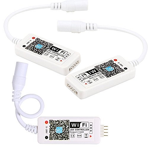 Goldwin Smart RGB 4 Pin LED lights Strip Controller WiFi Bluetooth Combine light Control box Compatible with alexa google home siri (3) - Image 1