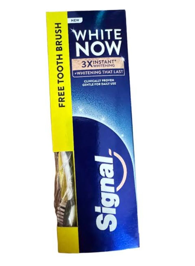 Signal White Now 3X Instant Whitening Toothpaste – Long Lasting Freshness & Triple Power Stain Removal - Image 1