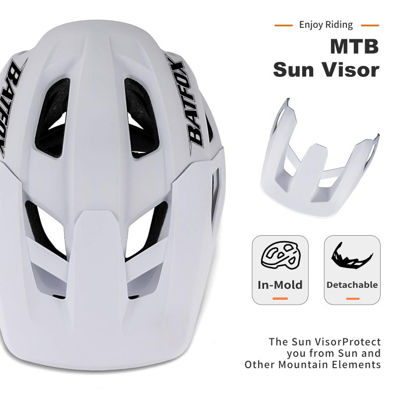 BATFOX Bike Helmet for Adult Men & Women - Adjustable Mountain & MTB & ebike Bicycle Helmet (54-61cm) with Ultra-Light Ventilation - Image 5