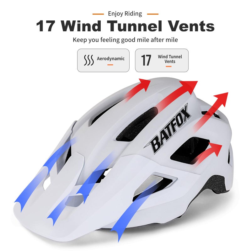 BATFOX Bike Helmet for Adult Men & Women - Adjustable Mountain & MTB & ebike Bicycle Helmet (54-61cm) with Ultra-Light Ventilation - Image 3