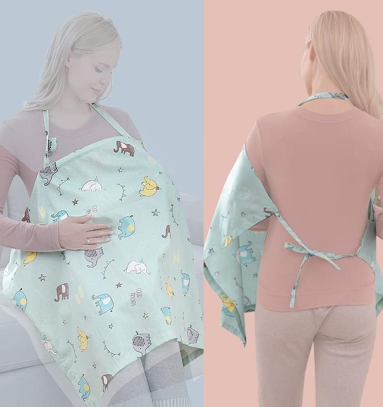ChicAbode Breastfeeding Sheath, Breastfeeding Nursing Cover, Nursing Scarf for Baby, Lightweight and Breathable Cotton Privacy Feeding Cover, Breastfeeding Apron, Adjustable Shoulder Straps - Image 4