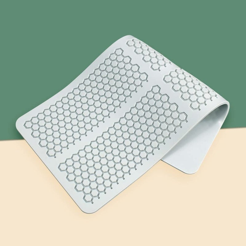 TUKE Hollow Leaf Silicone Mold Chocolate Candy 3D Hollow Leaf Candy Mold Food Cooking Meals Decorations Fondant Mold Polymer Clay Molds (Honeycomb M_10.4x4.56x0.12inch) - Image 3