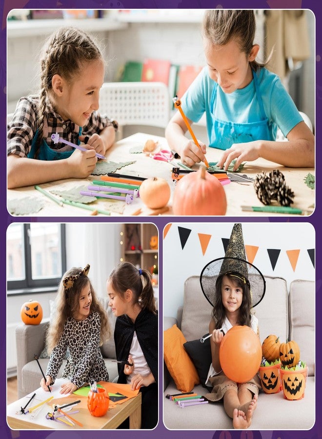 LiYiQ 100 Pcs Halloween Cartoon Cute Fun Pens for Kids Kawaii Pumpkin Ghost Bat Shape Gel Black Ink Pen, Cute Skull Heads Pens for School Office Home Student Kids Present - Image 5