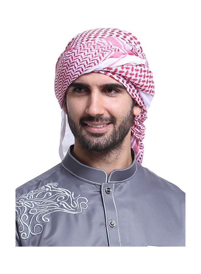 Casual Scarf Red/White - Image 4