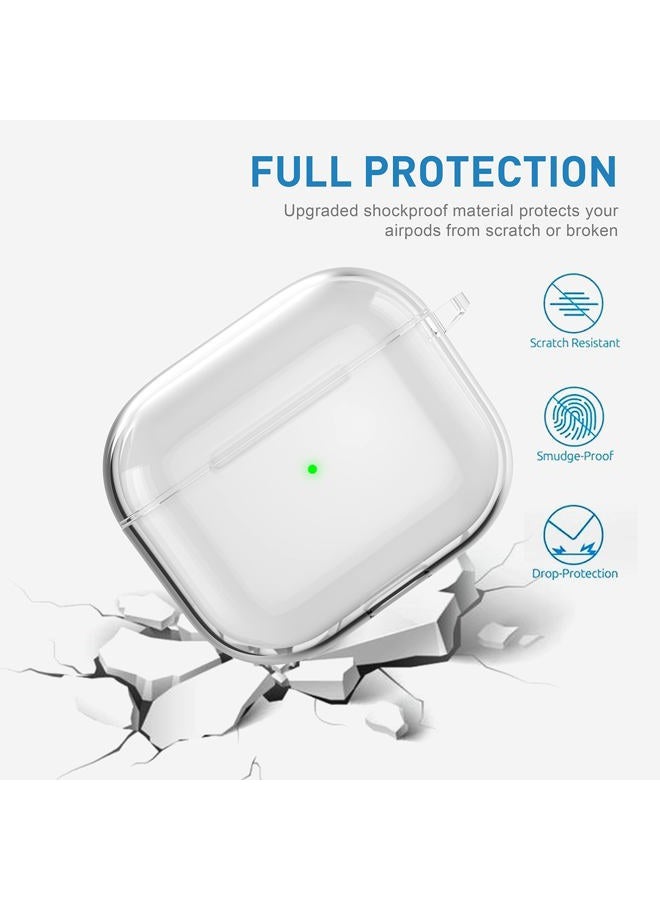 Valkit Compatible AirPods 3 Case, Clear Airpods 3rd Generation Case with Keychain Soft TPU Protective Shockproof Cover for Girls Women Men Compatible with Apple AirPods 3 Gen Case - Clear - Image 4