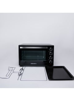 DOMEA 40L Electric Toaster Oven with Rotisserie & Convection, Countertop Oven, Adjustable Temperature (100-250°C), 60-Minute Timer, For Toasting, Baking, Roasting & Grilling, 1600W, Black  - Image 3