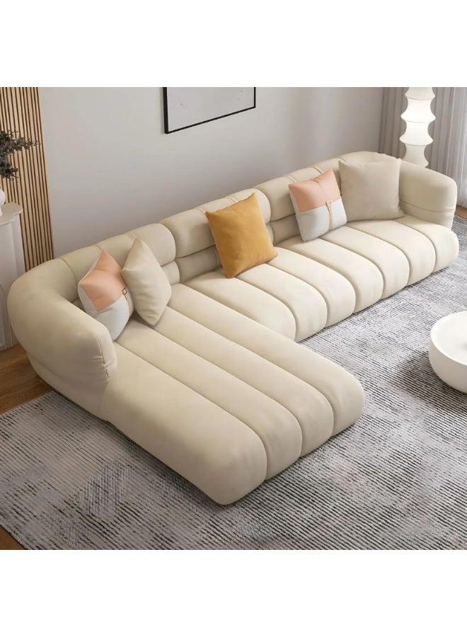 Comfynest Comfynest L-Shape Sectional Sofa with Chair and Ottoman – Stylish, Versatile & Comfortable (Right Chaise)  - Image 4