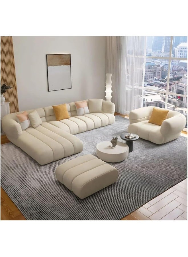 Comfynest Comfynest L-Shape Sectional Sofa with Chair and Ottoman – Stylish, Versatile & Comfortable (Right Chaise)  - Image 1