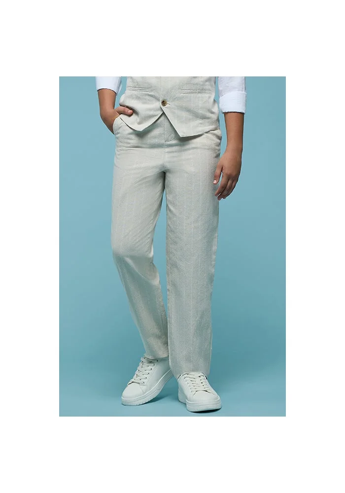 أر أند بي Solid Trousers with Button Closure