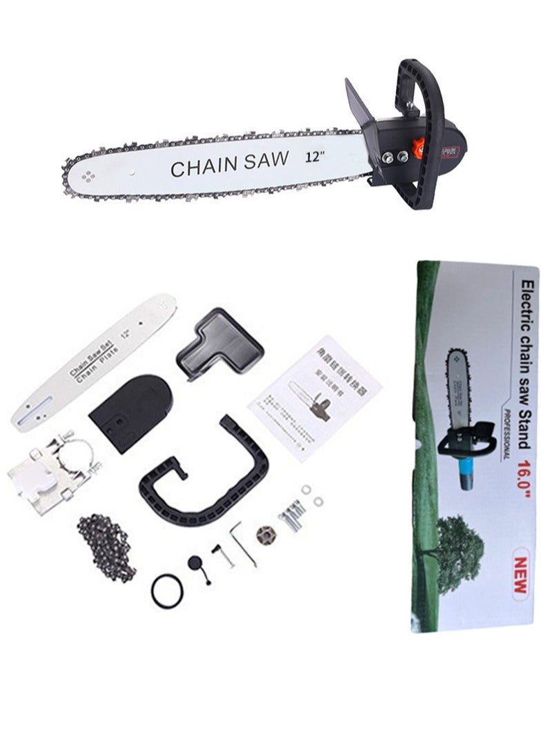 Aikanbo Chainsaw Attachment for Angle Grinder，12" Electric Chain Saw Converter Accessories，Electric Chainsaw Stand Adaptor Bracket Changed Grinder Chain Saw for Wood Cutting Applicable Angle Grinder - Image 1