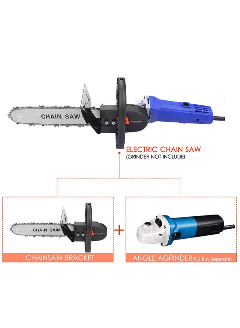 Aikanbo Chainsaw Attachment for Angle Grinder，12" Electric Chain Saw Converter Accessories，Electric Chainsaw Stand Adaptor Bracket Changed Grinder Chain Saw for Wood Cutting Applicable Angle Grinder - Image 2