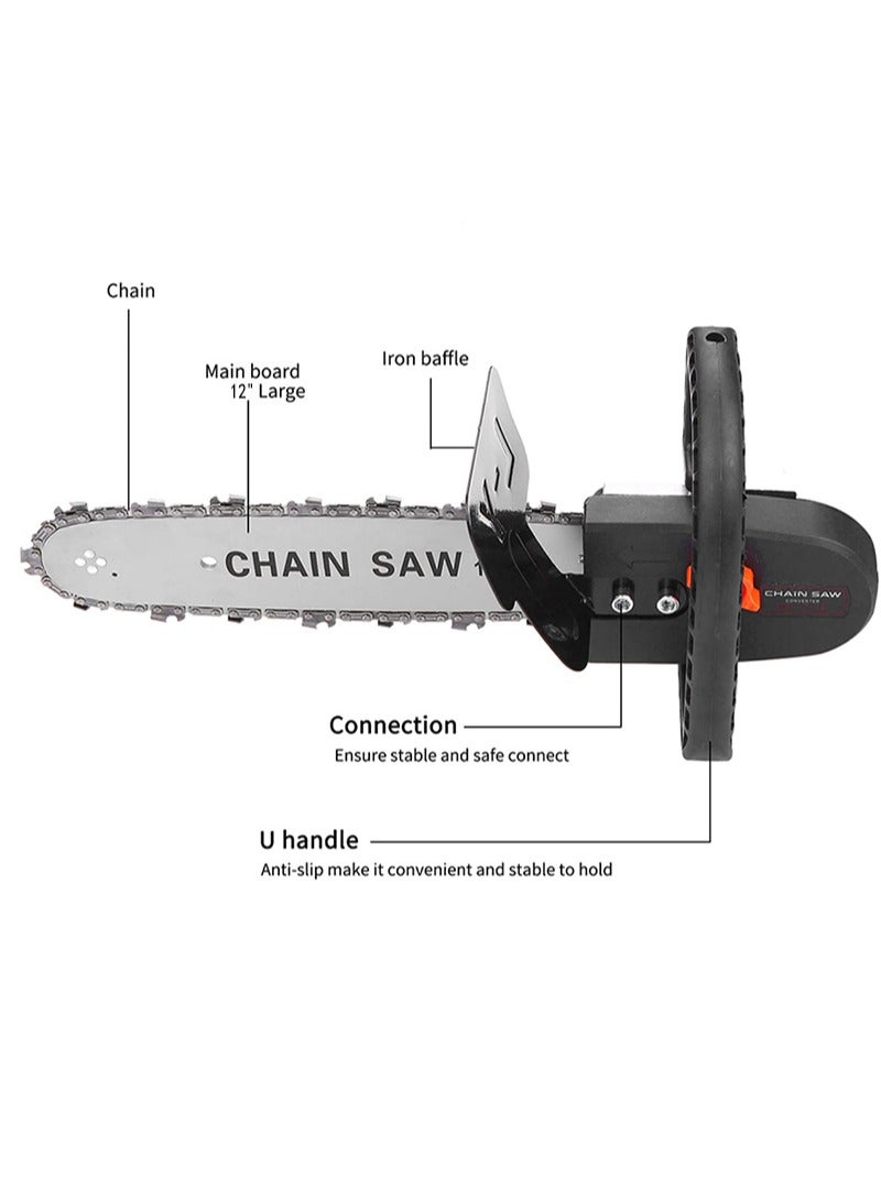 Aikanbo Chainsaw Attachment for Angle Grinder，12" Electric Chain Saw Converter Accessories，Electric Chainsaw Stand Adaptor Bracket Changed Grinder Chain Saw for Wood Cutting Applicable Angle Grinder - Image 3