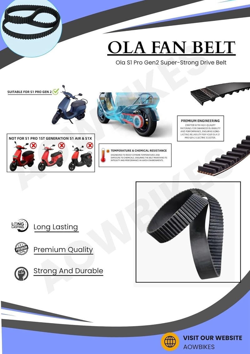 PA Fan Belt for Ola S1 PRO Generation 2 - Image 1