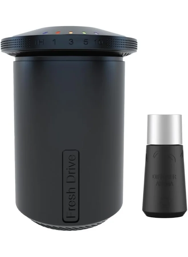 Dr Scent Dr Scent Breeze of Joy Combo Pack - Car Diffuser Fragrance Machine (Black) With Portable Aroma (10ml) (Event)