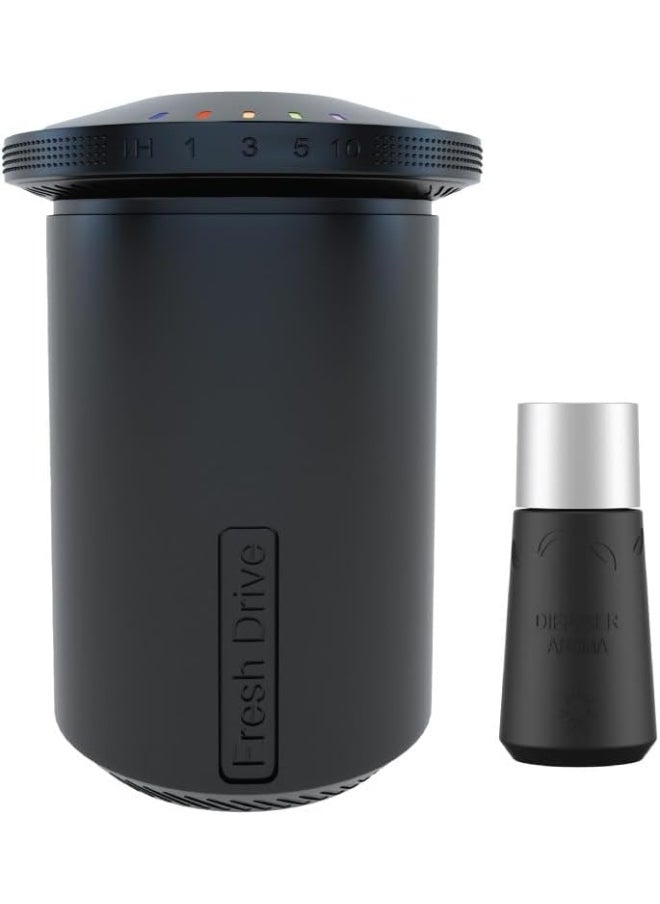 Dr Scent - Dr Scent Breeze of Joy Combo Pack - Car Diffuser Fragrance Machine (Black) With Portable Aroma (10ml) (Event) - Image 1