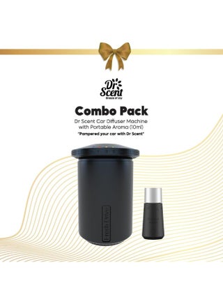 Dr Scent Breeze of Joy Combo Pack - Car Diffuser Fragrance Machine (Black) With Portable Aroma (10ml) (Event) - view 2