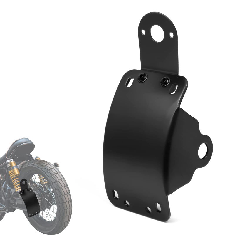 Amazicha Side Mount License Plate Bracket Curved 34 Inch Axle Hole Compatible for Harley Touring Sporster Bobber Choppers