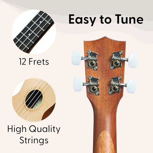 Kala 15S Satin Mahogany Spruce Top Ukulele (KA-15S-S) - Image 5