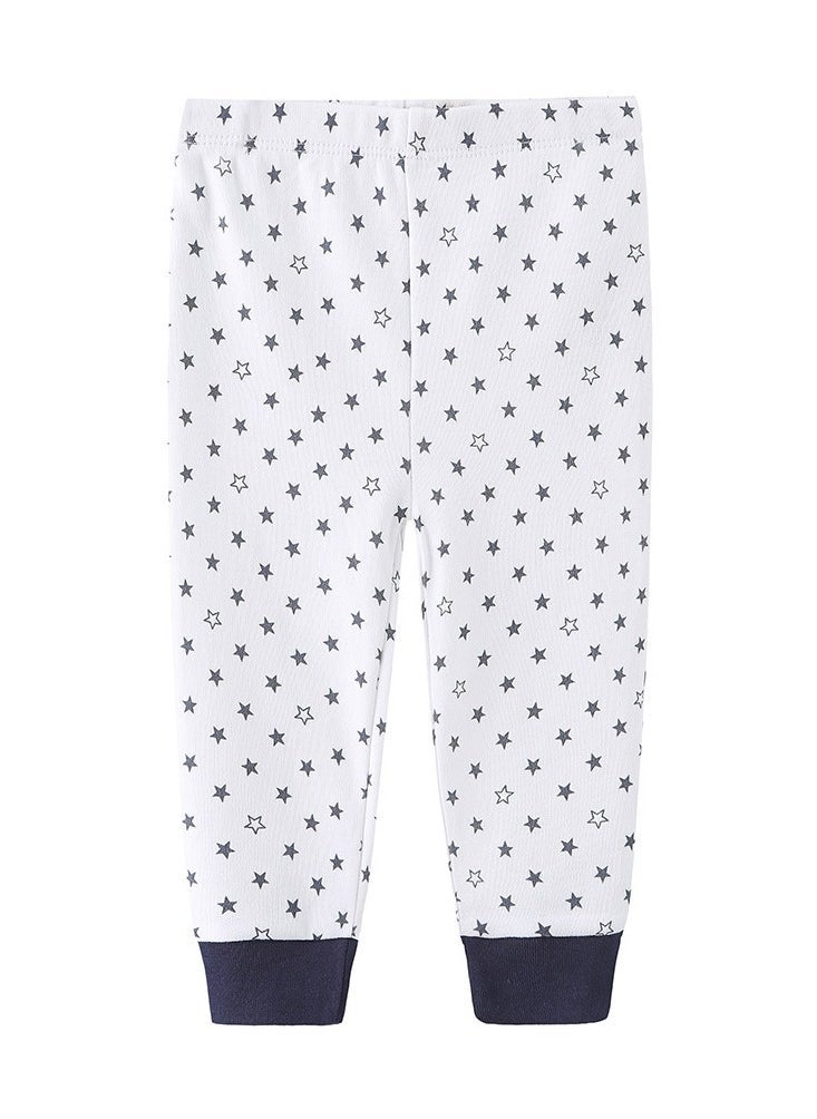 Four-Piece sSet of Elastic Breathable Pure Cotton High Waist Trousers For Infants And Young Children - Image 2