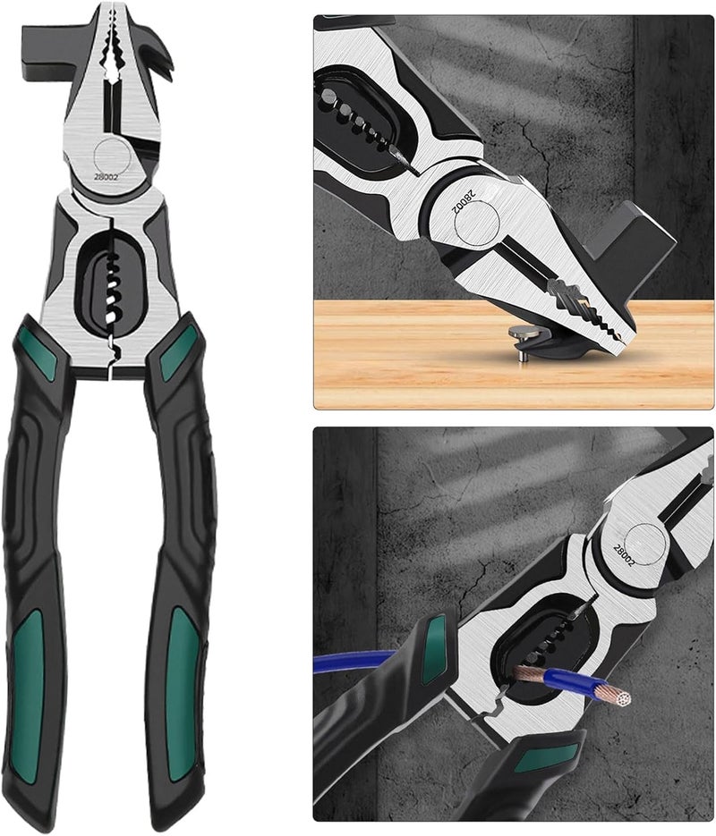 Multifunctional fence pliers: hammer, wire cutter, nail puller, installation work. - Image 4