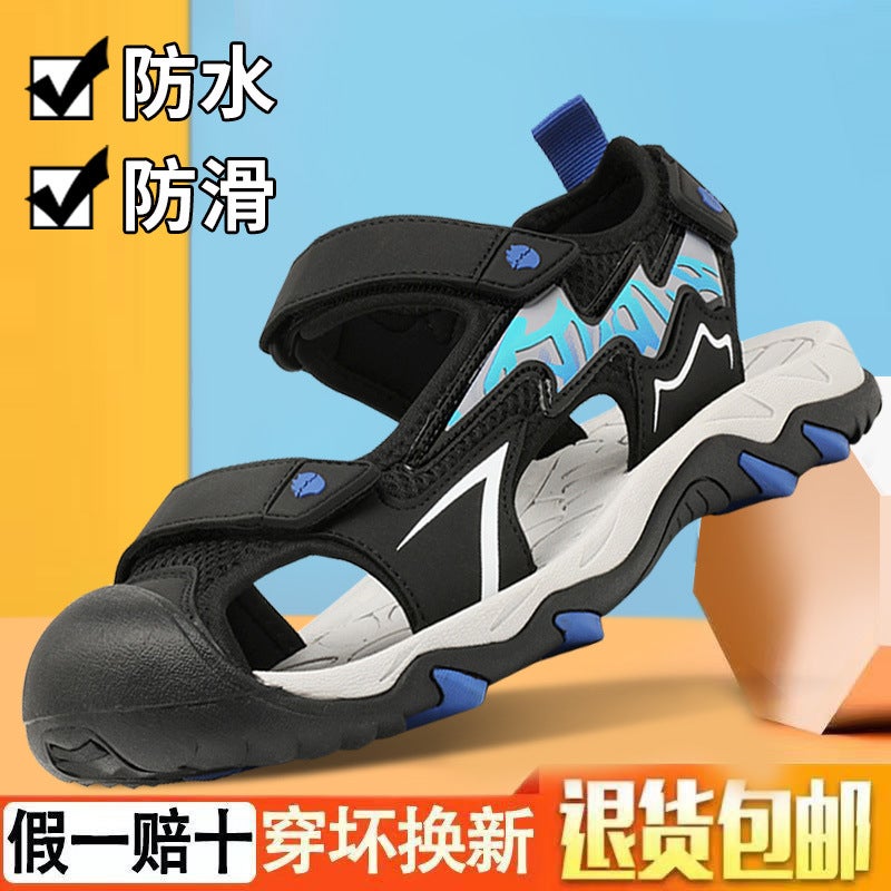 Summer Men'S Shoes Breathable Odor Deodorant Outdoor Beach Shoes For Teenagers Middle School Students Boys Soft Sole Non-Slip Sandals - Image 2