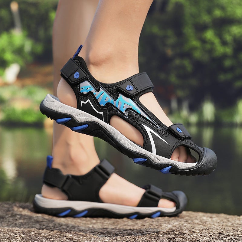 Summer Men'S Shoes Breathable Odor Deodorant Outdoor Beach Shoes For Teenagers Middle School Students Boys Soft Sole Non-Slip Sandals - Image 3