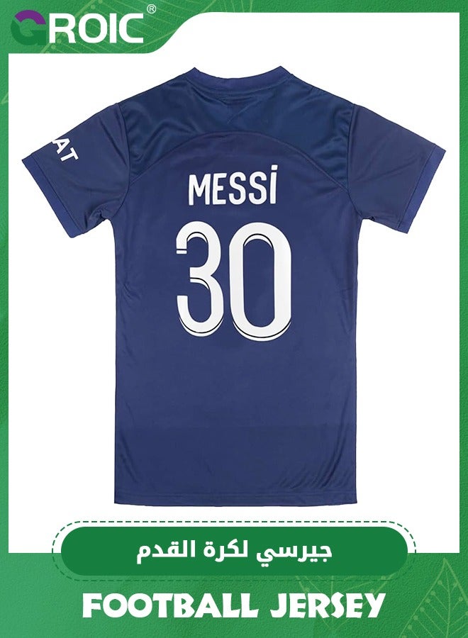 GROIC 3 Piece Soccer Football Jersey Set, 2022 Paris Legend Leo #30 Messi Football Jersey, Short and Socks Set, Youth & Men' Soccer Jersey 3 Piece Set for Soccer Football  - Image 5