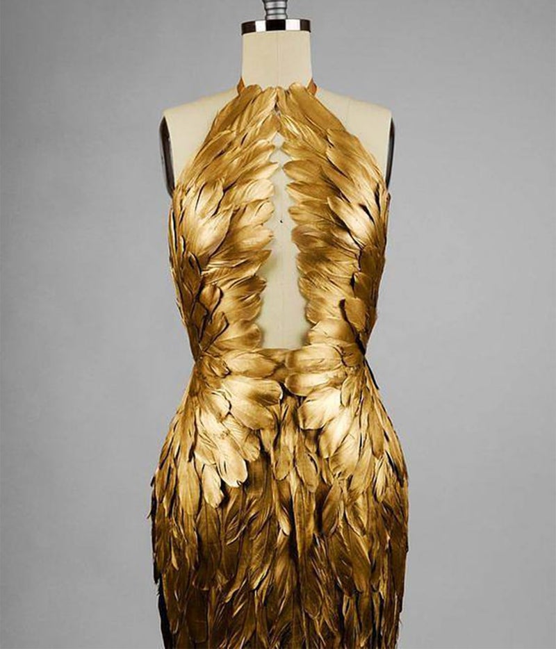 FeelfunFeather 120pcs Gold Goose Feathers 6-8 Inch 15-20cm Decorative Natural Goose Nagoire Feather Bulk for DIY Crafts Cosplay Wedding Party Christmas Halloween Home Decoration - Image 5