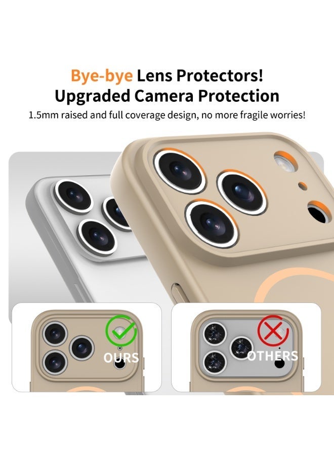 جراب أمان مغناطيسي لهاتف iPhone 17 Pro، لون موحد أنيق، ملف مغناطيسي دقيق من مادة TPU+PC بملمس ناعم، تغطية كاملة N52. - Image 2